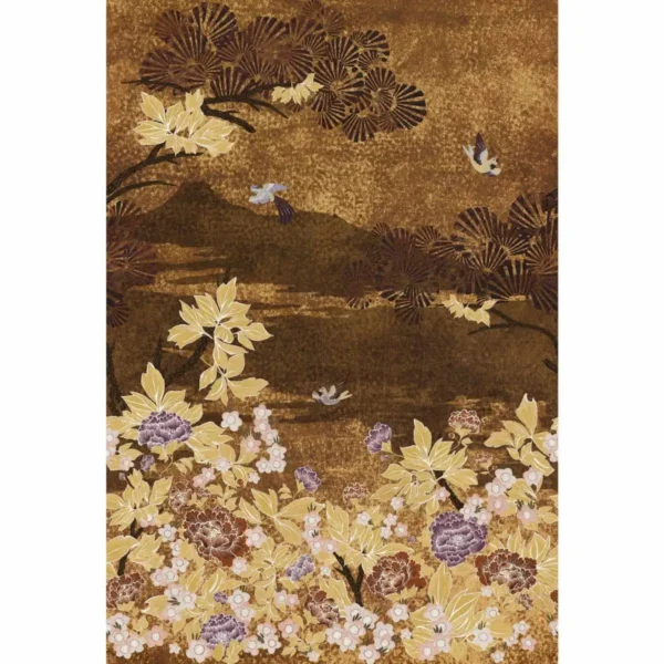 Kansai Wallpanel - Cuivre by neutral botanical wallpaper from casamance