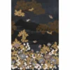 black-grey botanical wallpaper from casamance