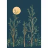 blue botanical wallpaper from caselio