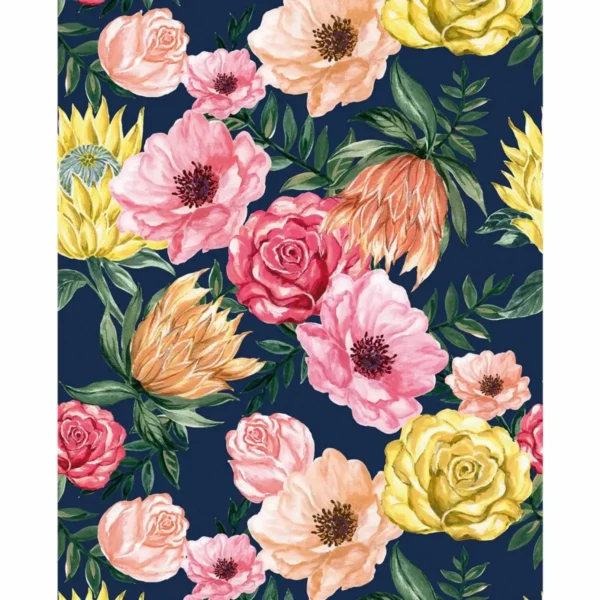 multicolour botanical wallpaper from caselio