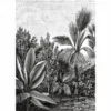 black-grey botanical wallpaper from caselio