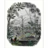 black-grey botanical wallpaper from caselio