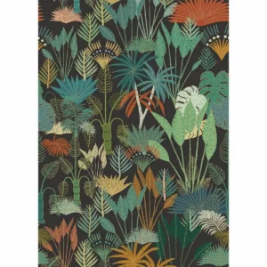 black-grey botanical wallpaper from caselio