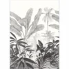 black-grey botanical wallpaper from caselio