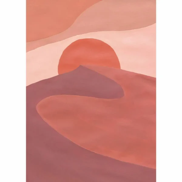 Sunset Desert Wallpanel - Rose by orange botanical wallpaper from caselio