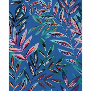 blue botanical wallpaper from caselio