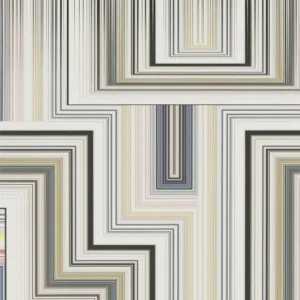 black-grey geometric wallpaper from christian lacroix
