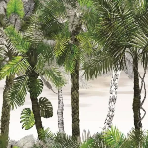 green botanical wallpaper from christian lacroix