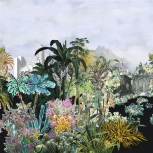 multicolour botanical wallpaper from christian lacroix