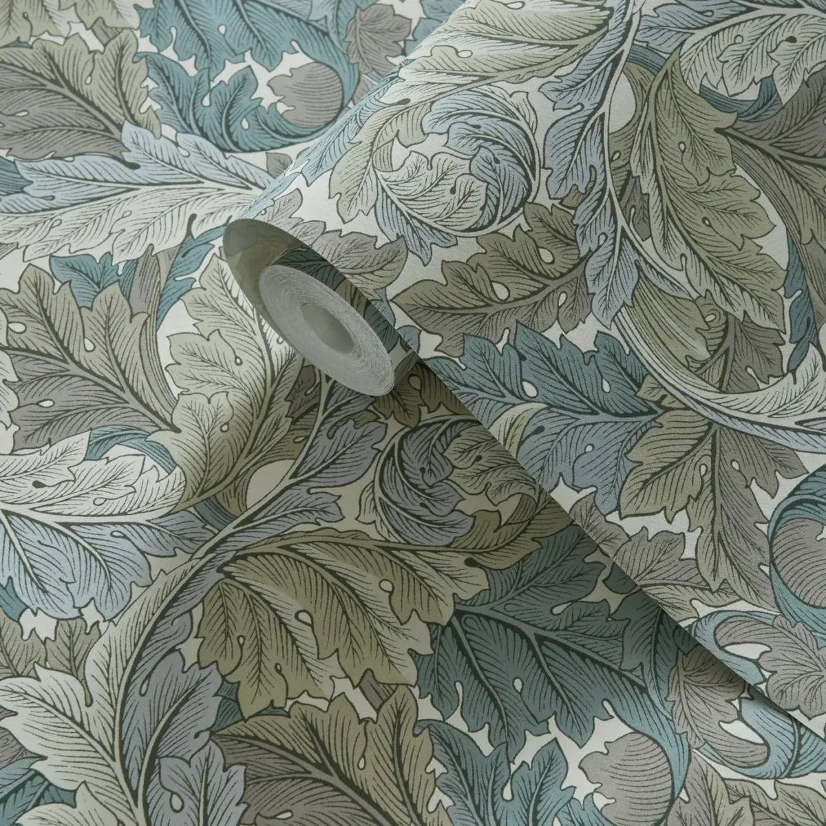 Acanthus Wallpaper - Slate / Dove by Acanthus Wallpaper - Slate / Dove from