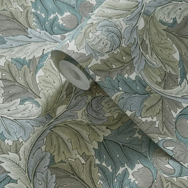Acanthus Wallpaper - Slate / Dove by Acanthus Wallpaper - Slate / Dove from