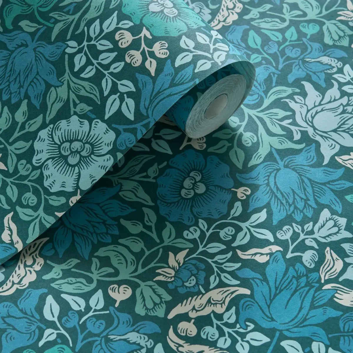 Mallow Wallpaper - Teal by Mallow Wallpaper - Teal from
