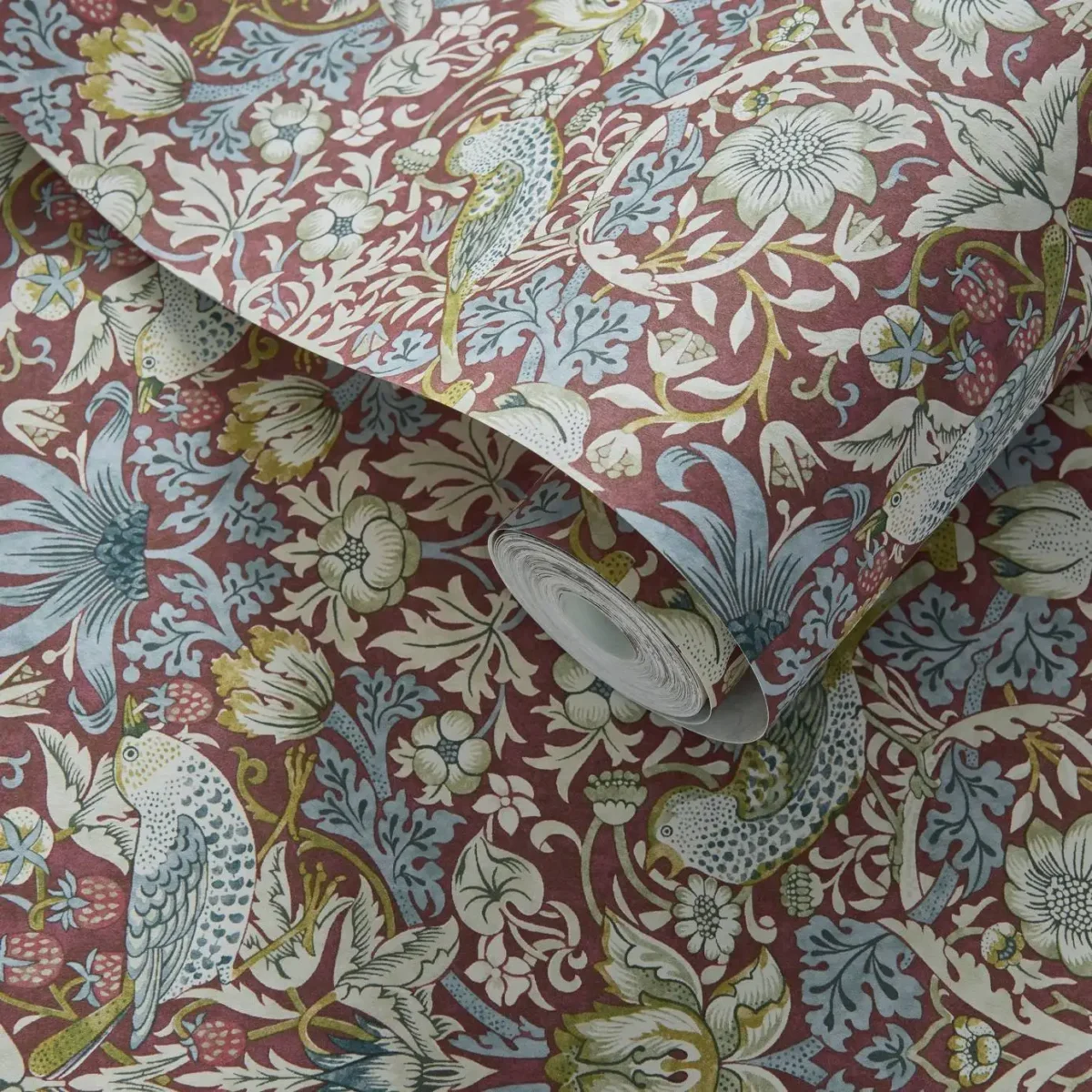 Strawberry Thief Wallpaper - Plum from