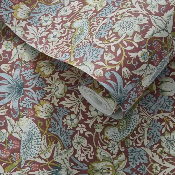 Strawberry Thief Wallpaper - Plum from