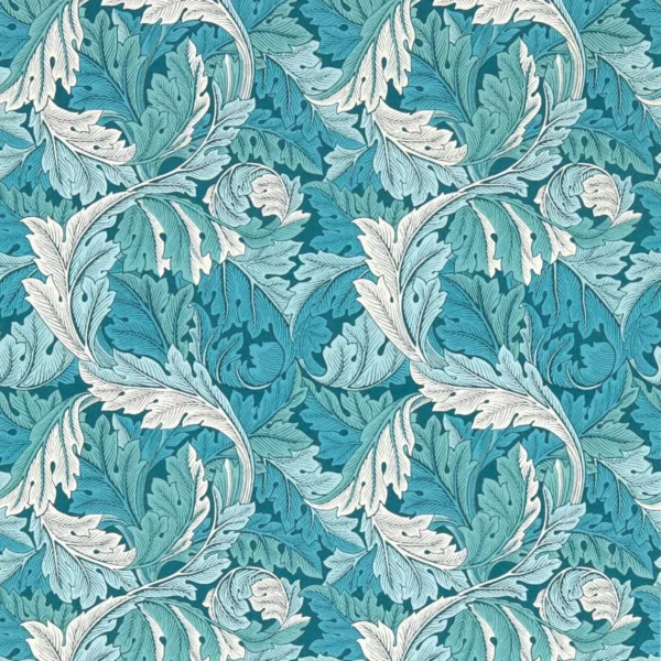 blue botanical wallpaper from clarke & clarke