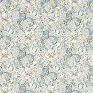blue botanical wallpaper from clarke & clarke