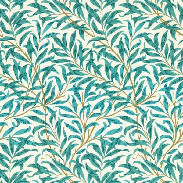 Willow Boughs Wallpaper - Teal by blue botanical wallpaper from clarke & clarke