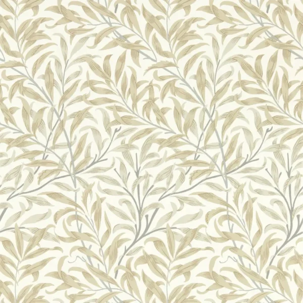 Willow Boughs Wallpaper - Linen by neutral botanical wallpaper from clarke & clarke