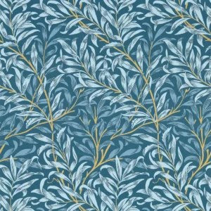blue botanical wallpaper from clarke & clarke