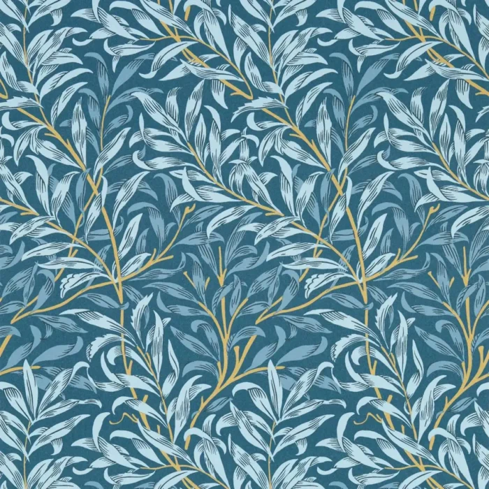 Willow Boughs Wallpaper - Denim swatch