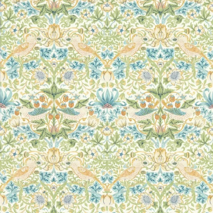 Strawberry Thief Wallpaper - Apple / Blush swatch