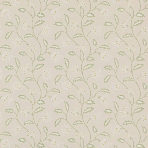 Oterlie Wallpaper - Leaf Green by green botanical wallpaper from colefax & fowler