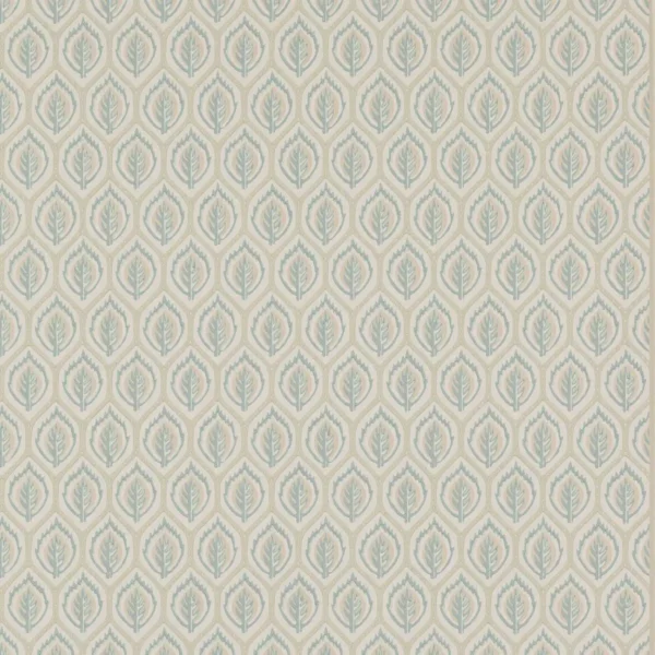 Carrick Wallpaper - Aqua by blue botanical wallpaper from colefax & fowler