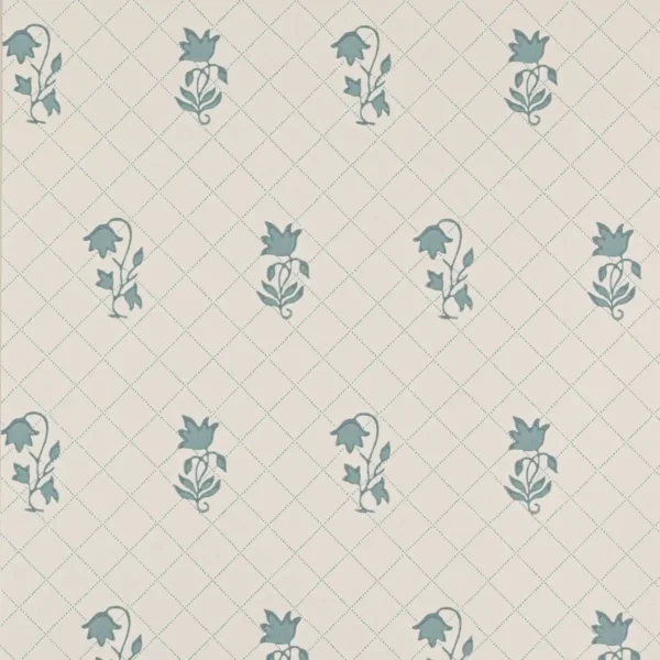 Berkeley Sprig Wallpaper - Teal by blue botanical wallpaper from colefax & fowler