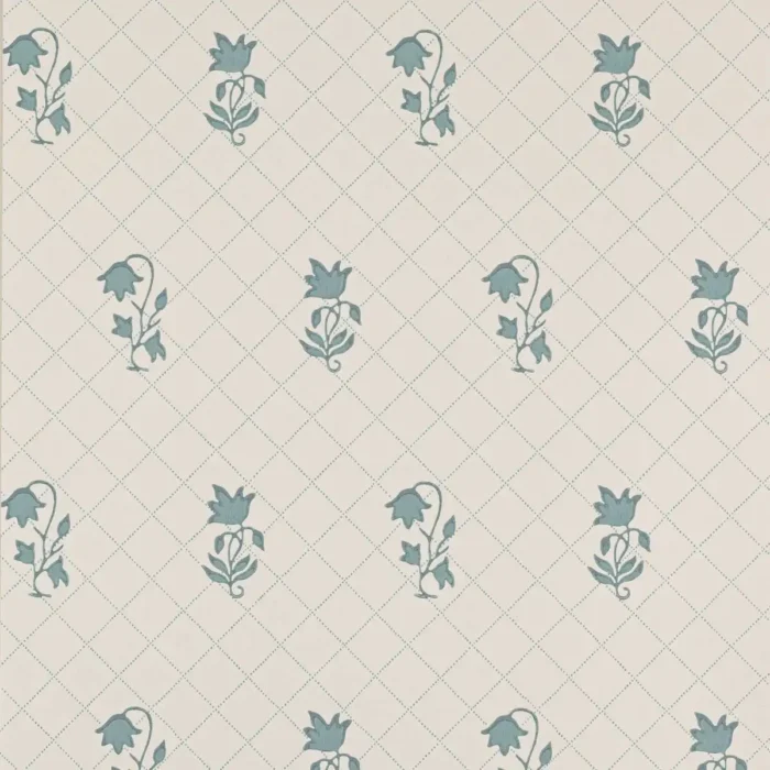 Berkeley Sprig Wallpaper - Teal fabric swatch W7010-04
