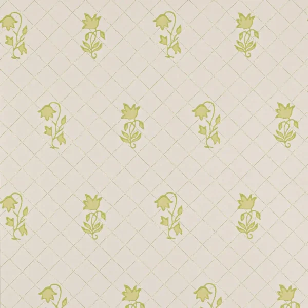 Berkeley Sprig Wallpaper - Lime by yellow botanical wallpaper from colefax & fowler