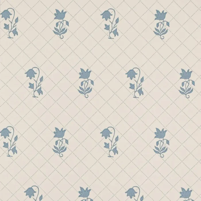 Berkeley Sprig Wallpaper - Blue fabric swatch W7010-01