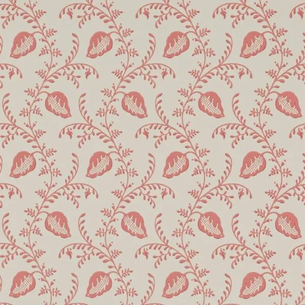 Felicity Wallpaper - Red by red botanical wallpaper from colefax & fowler