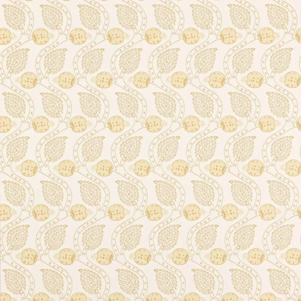 Ashmead Wallpaper - Gold by yellow botanical wallpaper from colefax & fowler