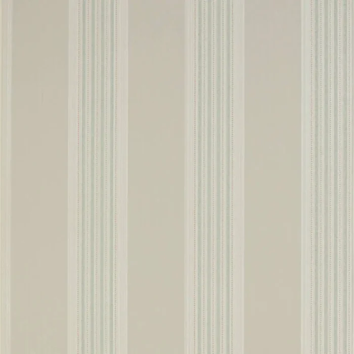 Tealby Stripe Wallpaper - Stone Aqua fabric swatch 07991/07