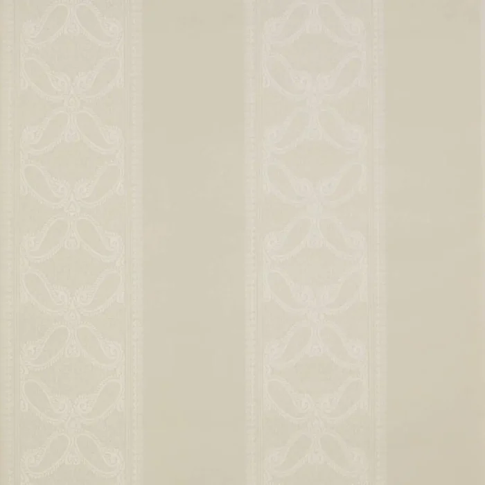 Verney Stripe Wallpaper - Ivory fabric swatch 07186-01