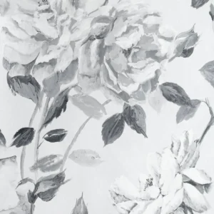 black-grey botanical wallpaper from designers guild