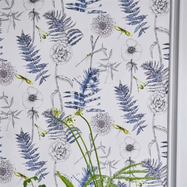 Acanthus Wallpaper - Indigo by Acanthus Wallpaper - Indigo from