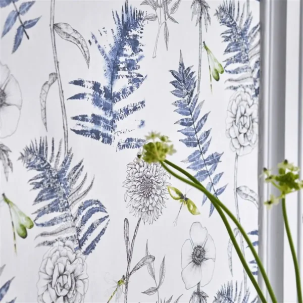 Acanthus Wallpaper - Indigo by Acanthus Wallpaper - Indigo from