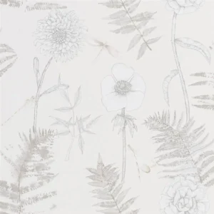 black-grey botanical wallpaper from designers guild
