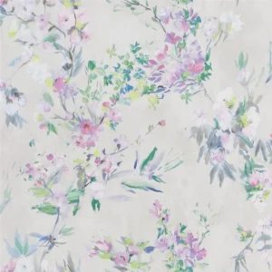 multicolour botanical wallpaper from designers guild