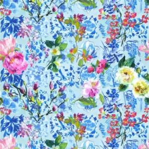 blue botanical wallpaper from designers guild