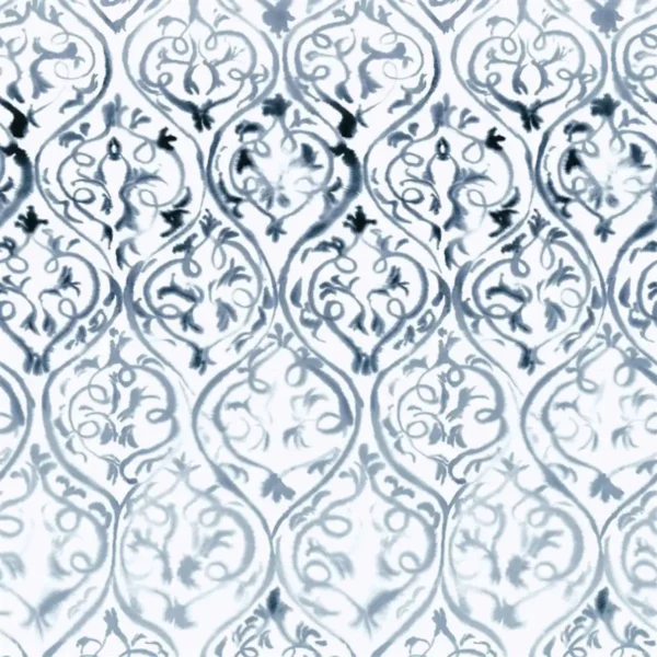 Arabesque Wallpaper - Graphite by blue botanical wallpaper from designers guild