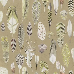 brown botanical wallpaper from designers guild