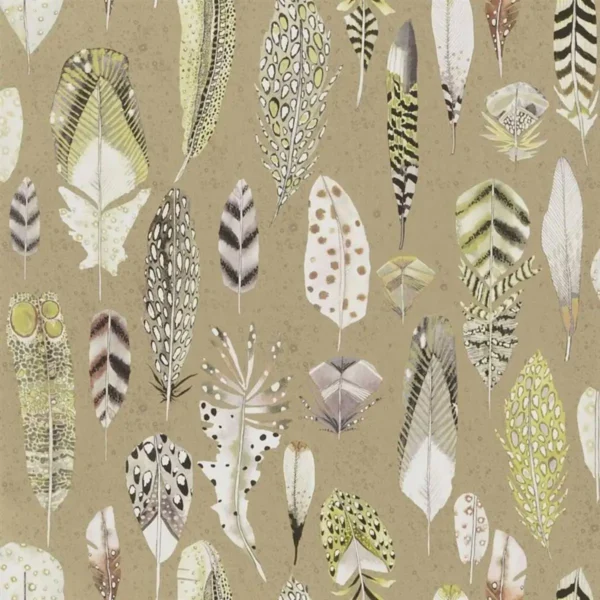 brown botanical wallpaper from designers guild