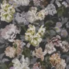 black-grey botanical wallpaper from designers guild
