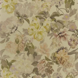 multicolour botanical wallpaper from designers guild