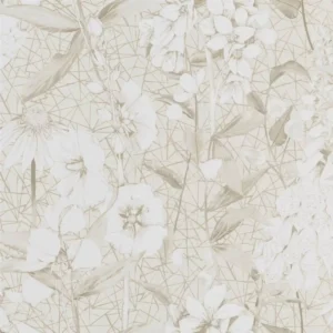 brown botanical wallpaper from designers guild