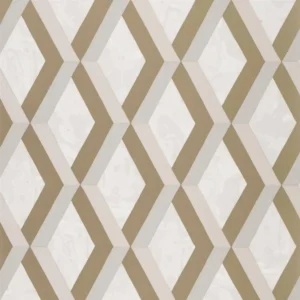 brown geometric wallpaper from designers guild