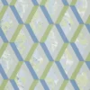 blue geometric wallpaper from designers guild