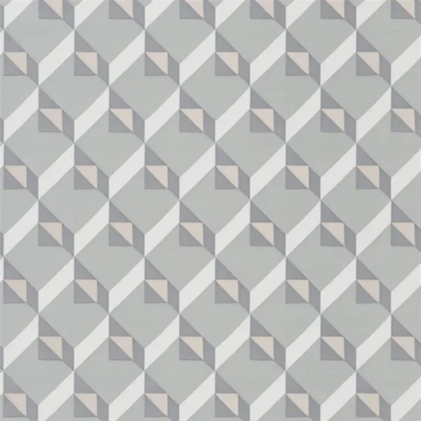 Dufrene Wallpaper - Zinc Blue by blue geometric wallpaper from designers guild